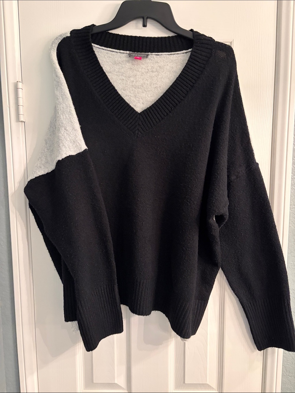 Vince Camuto V-Neck Color Block Sweater